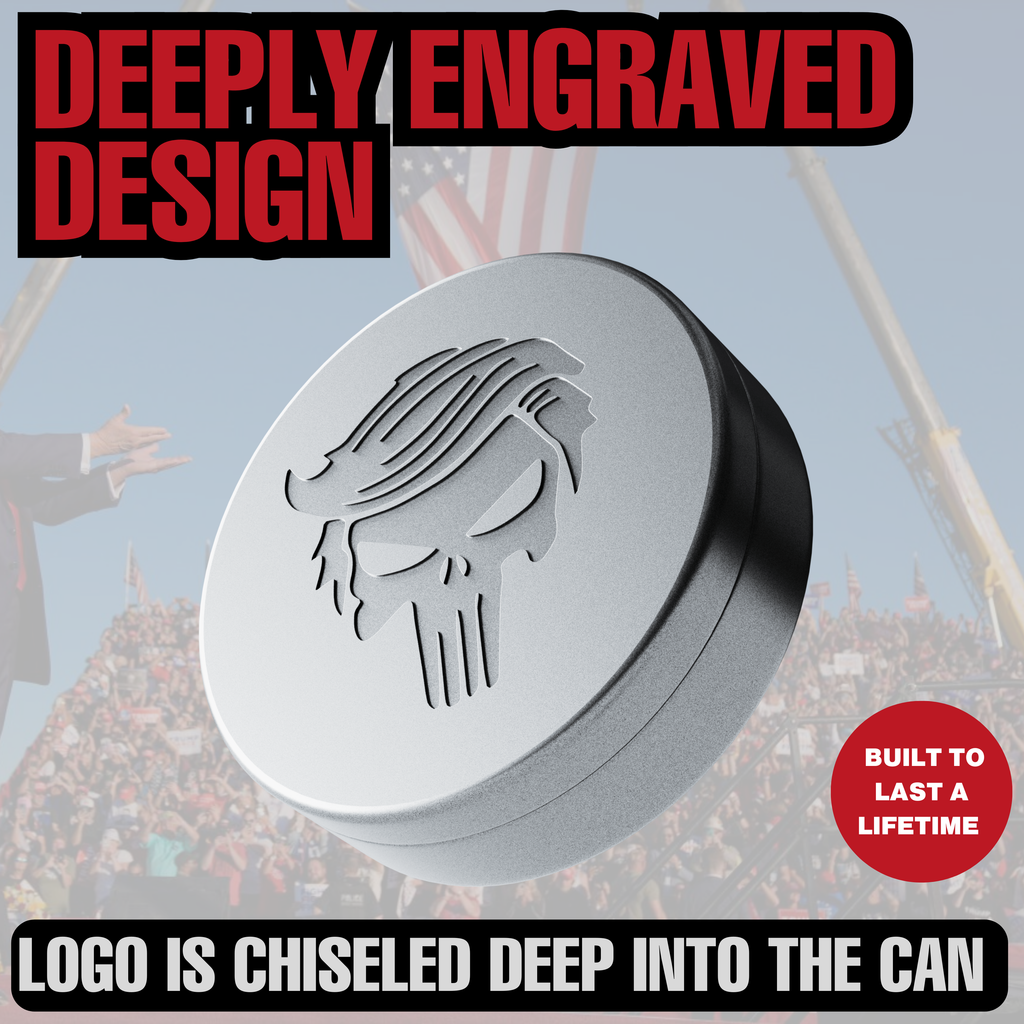 Metal Zyn Can | Trump Punisher | Frosted Silver