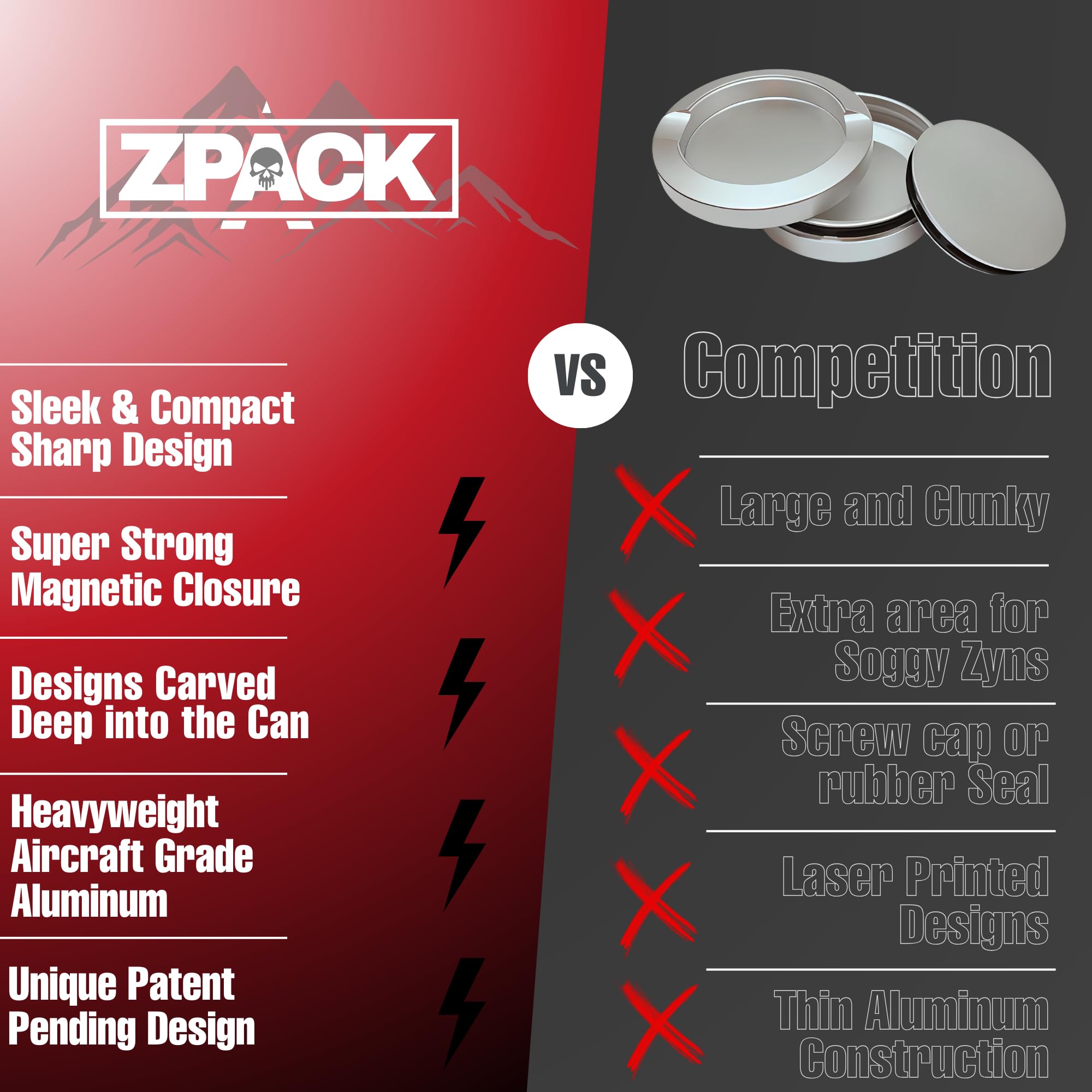 Metal Zyn Can | Upper Deckys | Gunmetal Gray