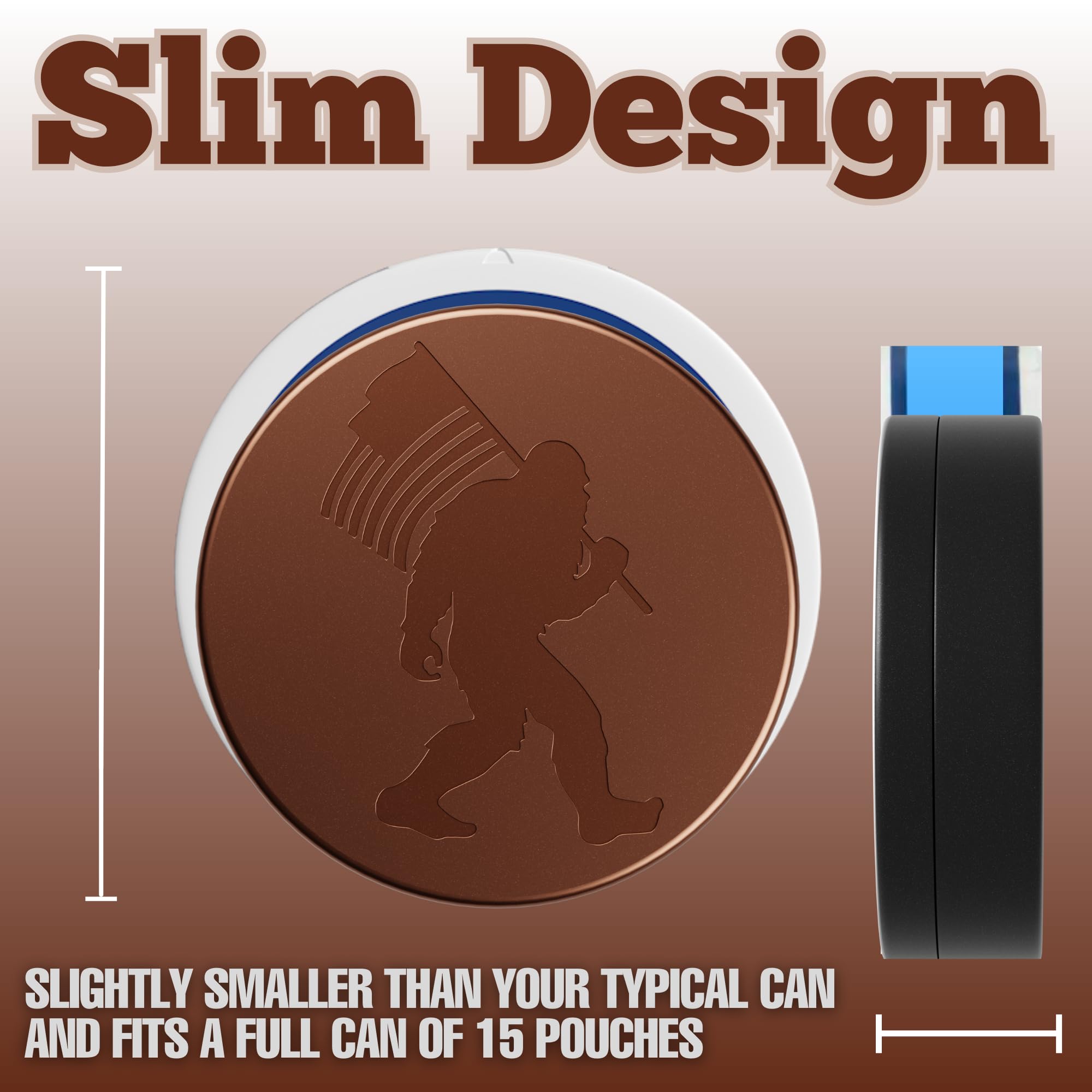 Metal Zyn Can | Bigfoot Yeti | Ridge Brown